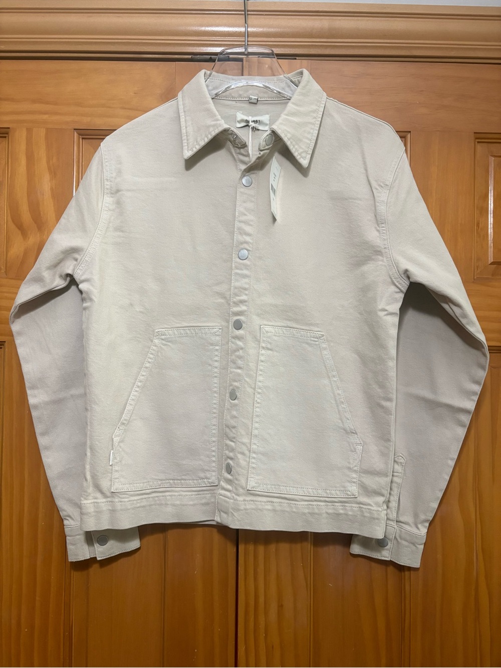 DL1961 Girls Light Beige Jean Jacket - Button Front Size Large NWT